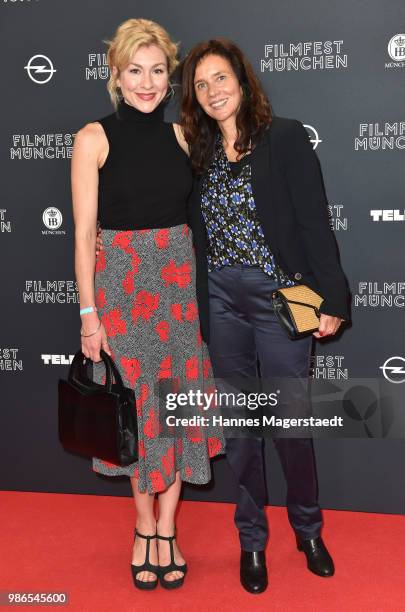 Actress Genija Rykova and Karin Brandner the opening night of the Munich Film Festival 2018 at Mathaeser Filmpalast on June 28, 2018 in Munich,...