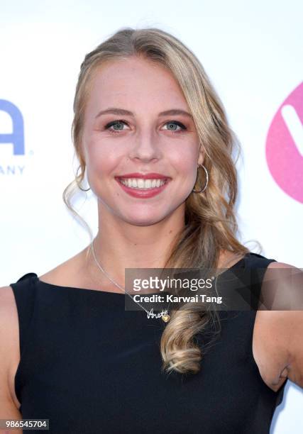 Anett Kontaveit attends the WTA's 'Tennis On The Thames' evening reception at Bernie Spain Gardens South Bank on June 28, 2018 in London, England.