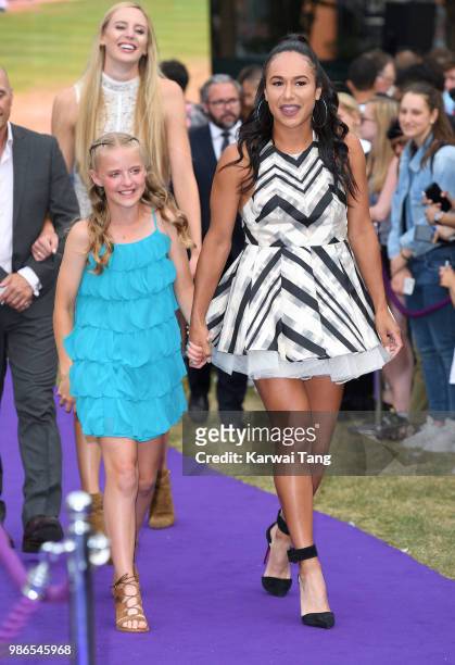 Heather Watson and Amie Hunt from the Elena Baltacha Foundation, attend the WTA's 'Tennis On The Thames' evening reception at Bernie Spain Gardens...