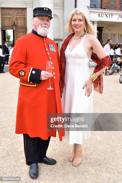 Meredith Ostrom attends the Elephant Family's Concours d'Elephant Judging gala dinner and auction at The Royal Hospital Chelsea on June 28, 2018 in...