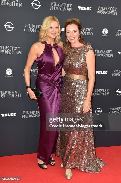 Veronica Ferres and Diana Iljine during the opening night of the Munich Film Festival 2018 at Mathaeser Filmpalast on June 28, 2018 in Munich,...
