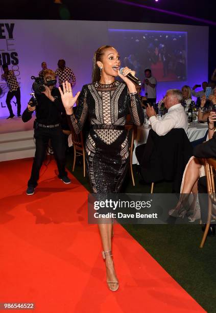 Alesha Dixon performs at the 2nd annual Jersey Style Awards in association with Bentley Motors, Chopard and Ortac Aviation to celebrate the best of...