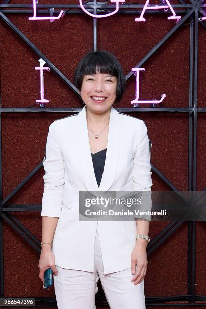 Angelica Cheung attends BVLGARI Dinner & Party at Stadio dei Marmi on June 28, 2018 in Rome, Italy.