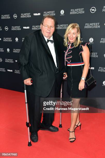 Ottfried Fischer and Simone Brandlmeier during the opening night of the Munich Film Festival 2018 at Mathaeser Filmpalast on June 28, 2018 in Munich,...