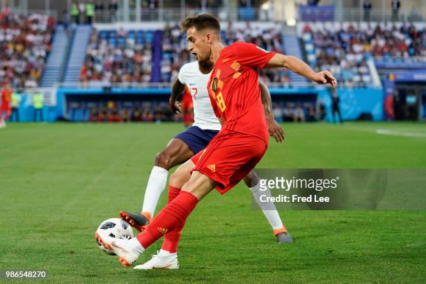 Adnan Januzaj of Belgium in action during the 2018 FIFA World Cup Russia group G match between England and Belgium at Kaliningrad Stadium on June 28,...