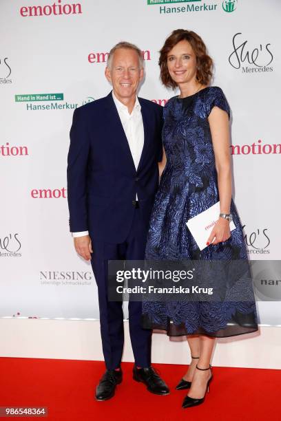 Johannes B. Kerner and Katarzyna Mol-Wolf attend the Emotion Award at Curiohaus on June 28, 2018 in Hamburg, Germany.