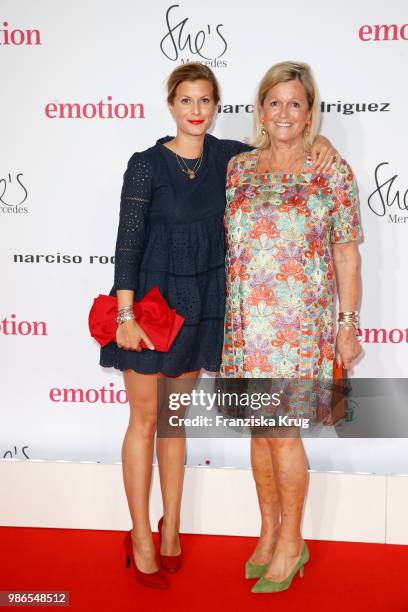 Theresa Underberg and her mother Angela-Gabriele Underberg attend the Emotion Award at Curiohaus on June 28, 2018 in Hamburg, Germany.