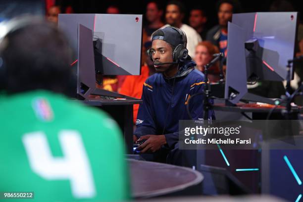 Smoove of Jazz Gaming during the game against Celtics Crossover Gaming on June 22, 2018 at the NBA 2K League Studio Powered by Intel in Long Island...