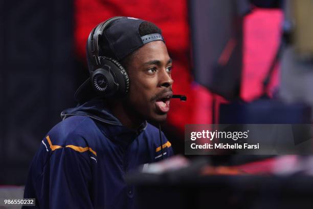 Smoove of Jazz Gaming during the game against Celtics Crossover Gaming on June 22, 2018 at the NBA 2K League Studio Powered by Intel in Long Island...