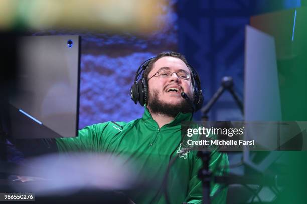 OFAB of Celtics Crossover Gaming during the game against Jazz Gaming on June 22, 2018 at the NBA 2K League Studio Powered by Intel in Long Island...