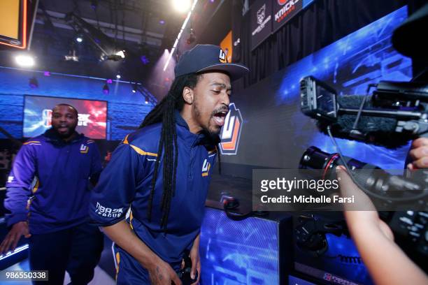 Tifeworld of Jazz Gaming after the game against Celtics Crossover Gaming on June 22, 2018 at the NBA 2K League Studio Powered by Intel in Long Island...
