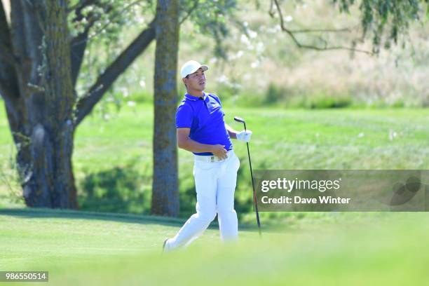 Ashun WU of China during the HNA French Open on June 28, 2018 in Saint-Quentin-en-Yvelines, France.