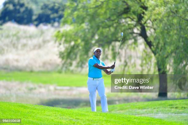 Of India during the HNA French Open on June 28, 2018 in Saint-Quentin-en-Yvelines, France.