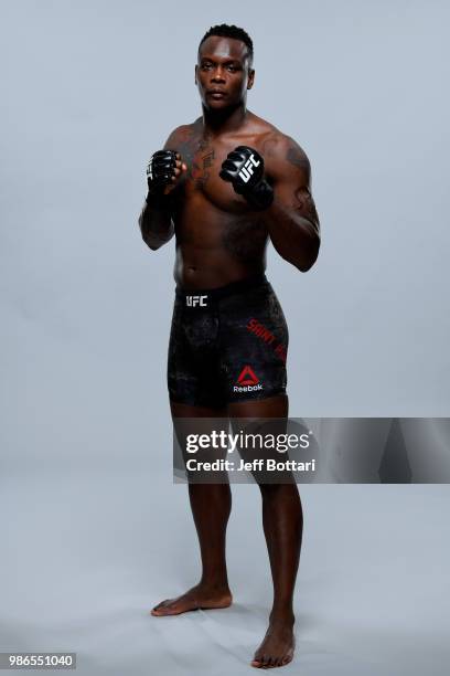 Ovince Saint Preux poses for a portrait during a UFC photo session on June 20, 2018 in Singapore.