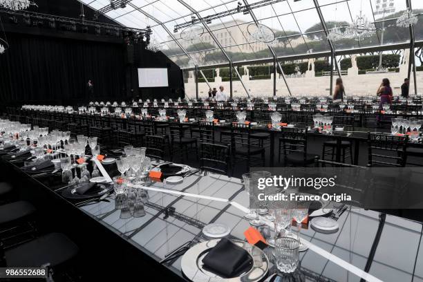 General view of BVLGARI Dinner & Party at Stadio dei Marmi on June 28, 2018 in Rome, Italy.