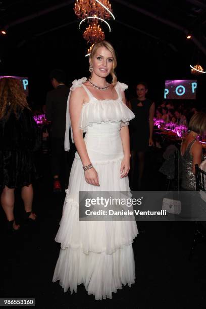 Kitty Spencer attends BVLGARI Dinner & Party at Stadio dei Marmi on June 28, 2018 in Rome, Italy.