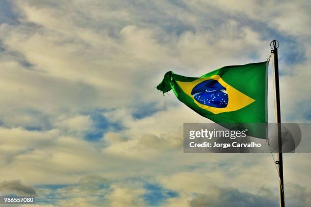 brazil flag - bielmonte stock pictures, royalty-free photos & images