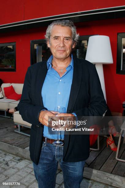 Actor Manuel Gelin attends "Trophee de la Petanque Gastronomique" at Paris Yacht Marina on June 28, 2018 in Paris, France.