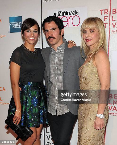 Actors Rashida Jones, Chris Messina and Meital Dohan attend the premiere of 'Monogamy' during the 2010 Tribeca Film Festival at the Tribeca...