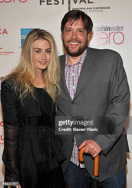Kat Schaufelberger and Zak Orth attend the premiere of 'Monogomy' during the 2010 Tribeca Film Festival at the Tribeca Performing Arts Center on...