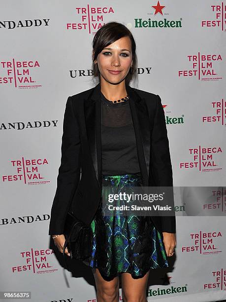 Actress Rashida Jones attends the 'Monogamy' after party during the 2010 Tribeca Film Festival at Beba on April 24, 2010 in New York City.