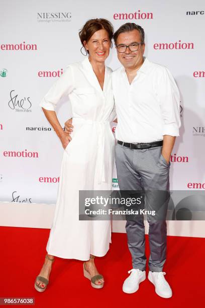 Eva Lutz and Reinhard Maetzler attend the Emotion Award at Curiohaus on June 28, 2018 in Hamburg, Germany.