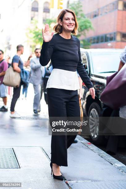 Gillian Flynn is seen in NoHo on June 28, 2018 in New York City.