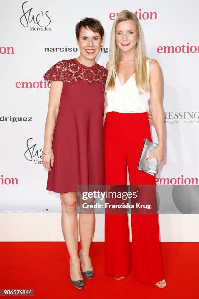 Anke Rippert and Kim-Sarah Brandts attend the Emotion Award at Curiohaus on June 28, 2018 in Hamburg, Germany.