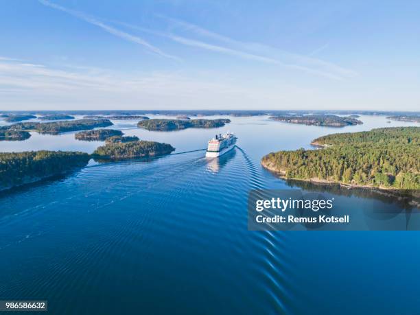 celebrity eclipse cruiser ship in the stockholm swedish archipelago - remus kotsell stock pictures, royalty-free photos & images