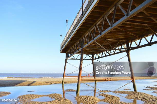 skegness pier - skegness beach stock pictures, royalty-free photos & images