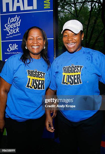 Cherita Andrews and Victoria Andrews from "The Biggest Loser" attends the 7th Annual Fitness Magazine Women's Half-Marathon in Central Park on April...