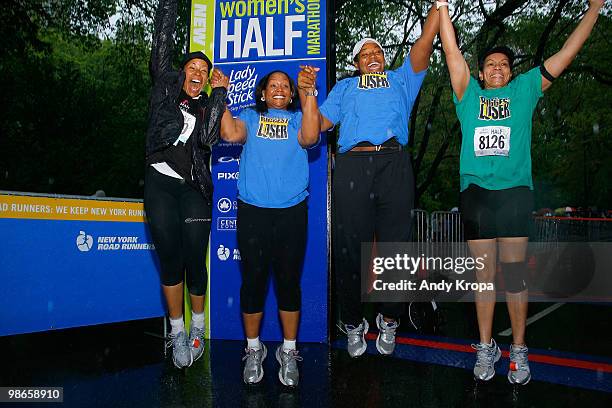 Nicole Brewer, Cherita Andrews, Victoria Andrews and Migdalia Sebren from "The Biggest Loser" attends the 7th Annual Fitness Magazine Women's...