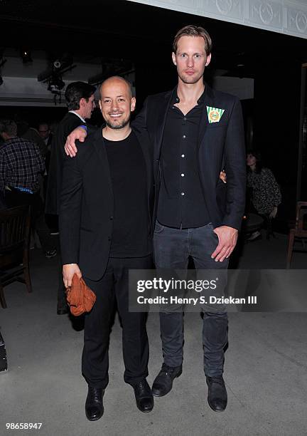 Director Tarik Saleh and actor Alexander Skarsgard attends the "Sex & Drugs & Rock & Roll" premiere after party during the 9th Annual Tribeca Film...