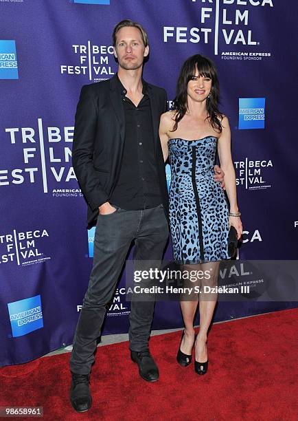 Actor Alexander Skarsgard and actress Juliette Lewis attends the "Metropia" premiere during the 9th Annual Tribeca Film Festival at the Village East...