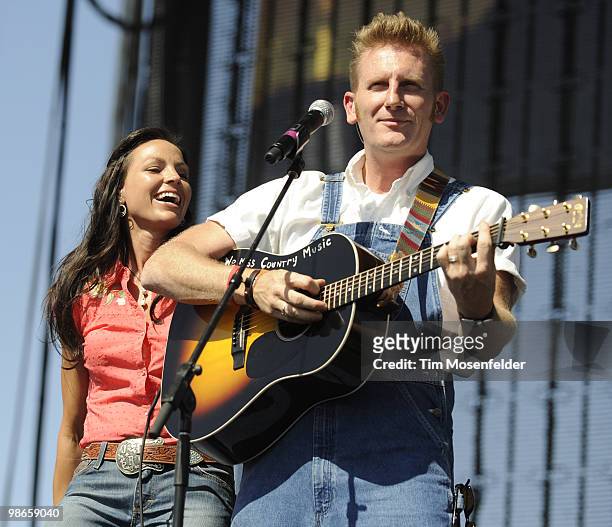Joey Feek and Rory Feek of Joey + Rory perform as part of the Stagecoach Music Festival at the Empire Polo Fields on April 24, 2010 in Indio,...