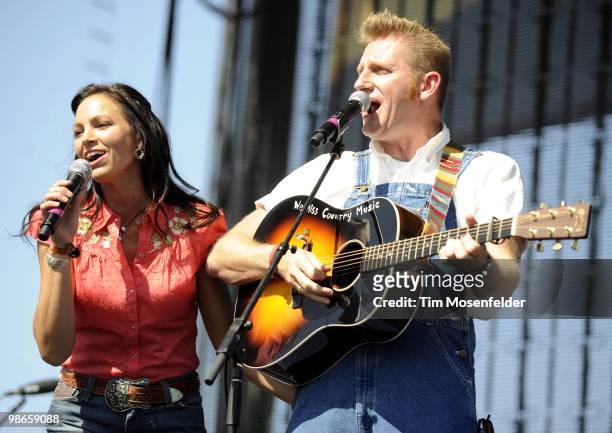 Joey Feek and Rory Feek of Joey + Rory perform as part of the Stagecoach Music Festival at the Empire Polo Fields on April 24, 2010 in Indio,...