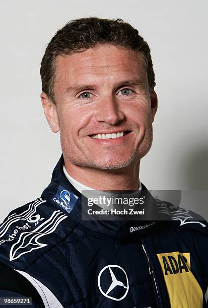 David Coulthard of Great Britain and Mücke Motorsport AMG Mercedes is seen during qualifying for the DTM 2010 German Touring Car Championship race on...