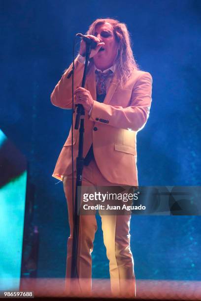 Maynard James Keenan of the band A Perfect Circle performs on stage at the Download Festival on June 28, 2018 in Madrid, Spain.