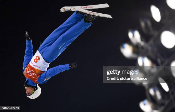 Kiley McKinnon from the US during the freestyle skiing finals of the 2018 Winter Olympics in the Bokwang Snow Phoenix Park in Pyeongchang, South...