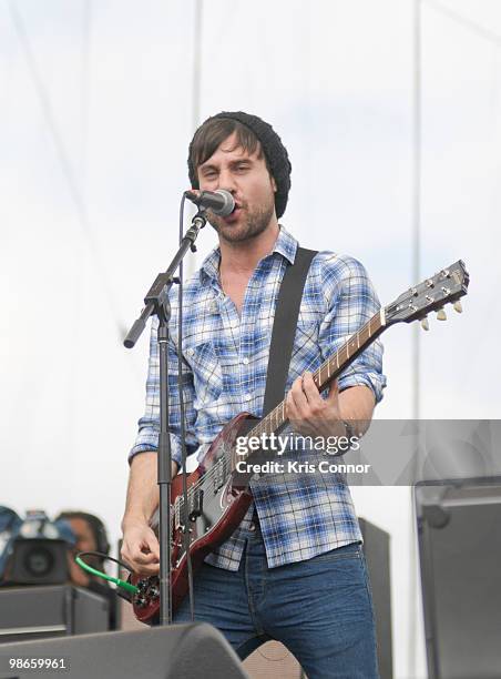 Michael Bruno of Honor Society performs during The Climate Rally Earth Day 2010 at the National Mall on April 25, 2010 in Washington, DC. The free...