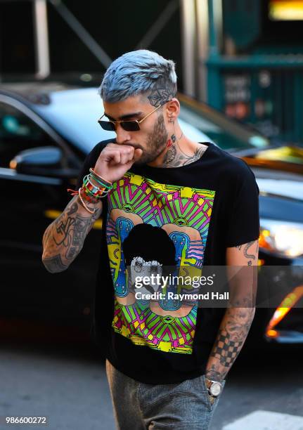 Singer Zayn Malik is seen walking in soho on June 28, 2018 in New York City.