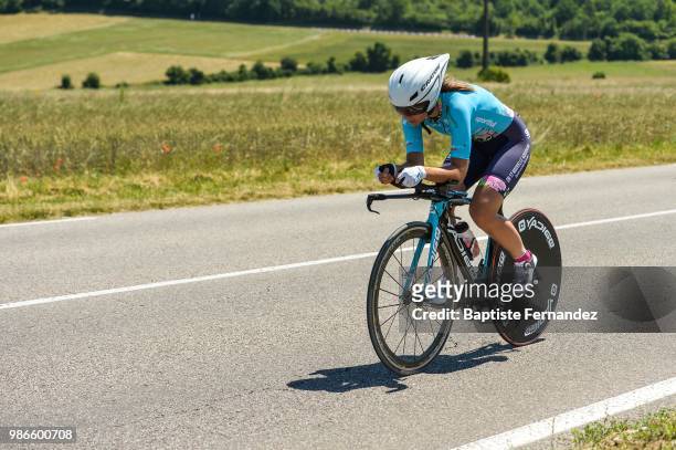 Pauline Allin of DN 17 Nouvelle Aquitaine during the Cycling French Road Championship on June 28, 2018 in Mantes-la-Jolie, France.