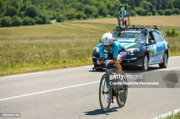 Pauline Allin of DN 17 Nouvelle Aquitaine during the Cycling French Road Championship on June 28, 2018 in Mantes-la-Jolie, France.