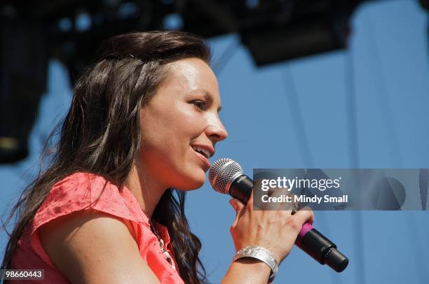 Joey Martin Feek of Joey & Rory performs at the 2010 Stagecoach Music Festival at the Empire Polo Club on April 24, 2010 in Indio, California.