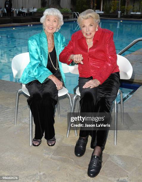 Actresses Betty Garrett and Esther Williams attend TCM's screening of "Neptune's Daughter" at The Roosevelt Hotel on April 22, 2010 in Hollywood,...