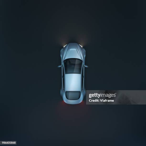 smart car rs topview - car from above stock-fotos und bilder