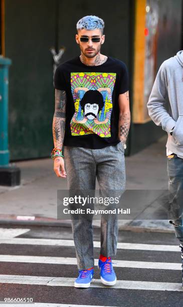 Singer Zayn Malik is seen walking in soho on June 28, 2018 in New York City.