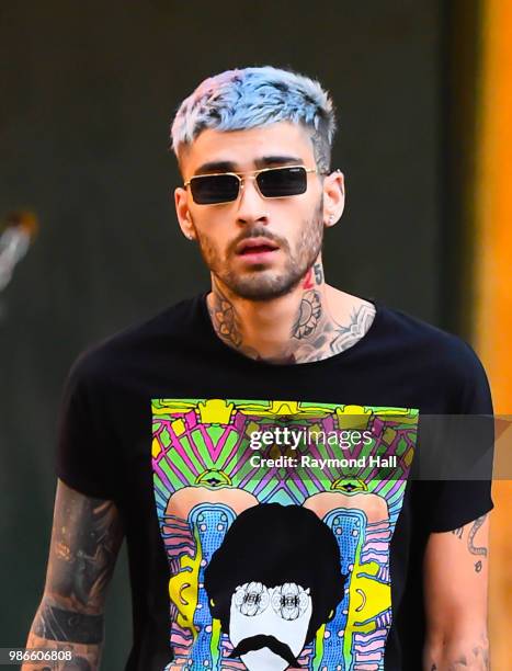 Singer Zayn Malik is seen walking in soho on June 28, 2018 in New York City.