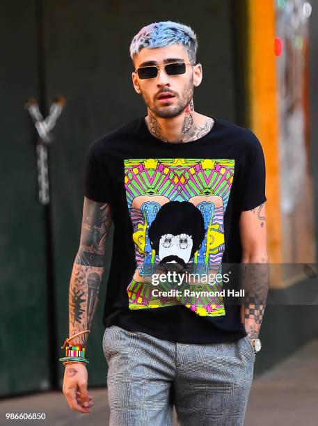 Singer Zayn Malik is seen walking in soho on June 28, 2018 in New York City.