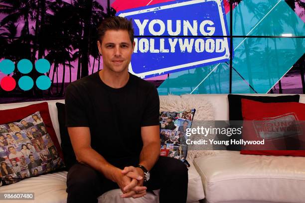 June 28: Sam Page visits the Young Hollywood Studio on June 28, 2018 in Los Angeles, California.